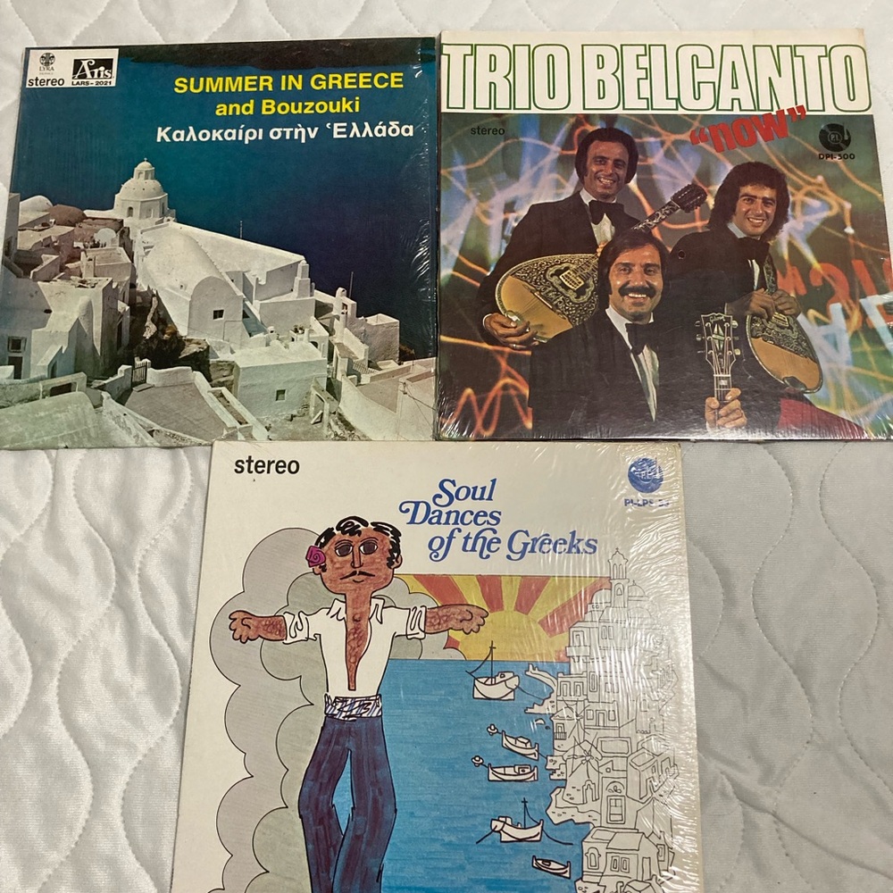 3 Greek Music LP vinyl records